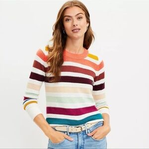 Loft striped crewneck sweater